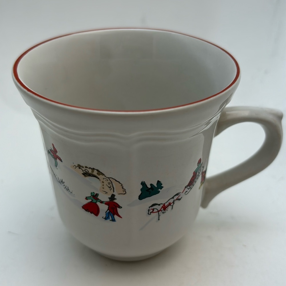 Farberware White Christmas Mugs (7) by Katherine Babanovsky Vintage